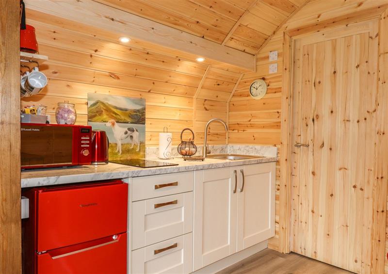 This is the kitchen at Hartsop Magic - Crossgate Luxury Glamping, Glenridding