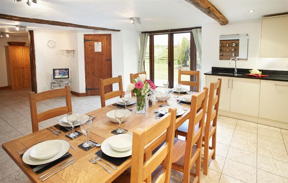The dining table can be extended to seat 12 guests at Harvest Moon, Feniton