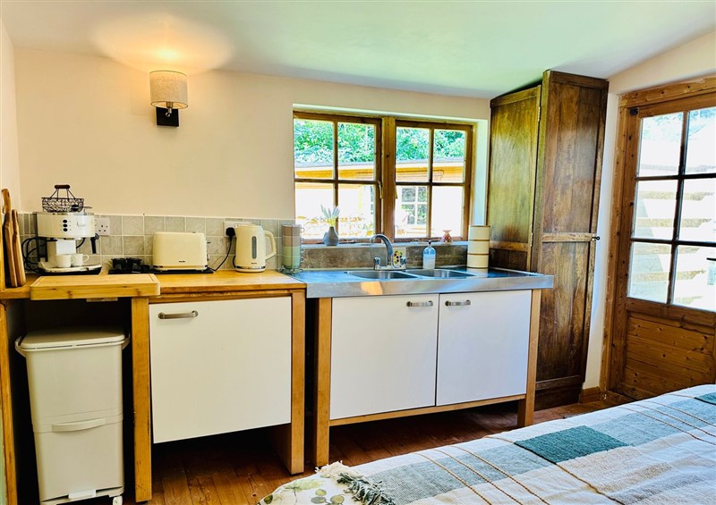 The kitchen at Harveys Lodge, Helston