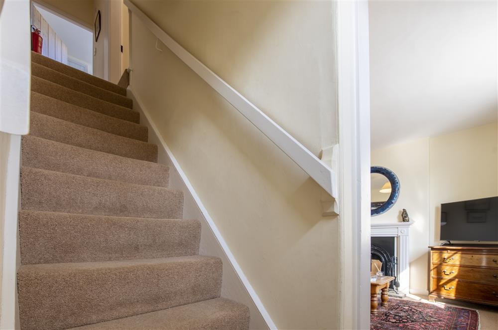Stairs to the first floor at Harwood Cottage, Hovingham