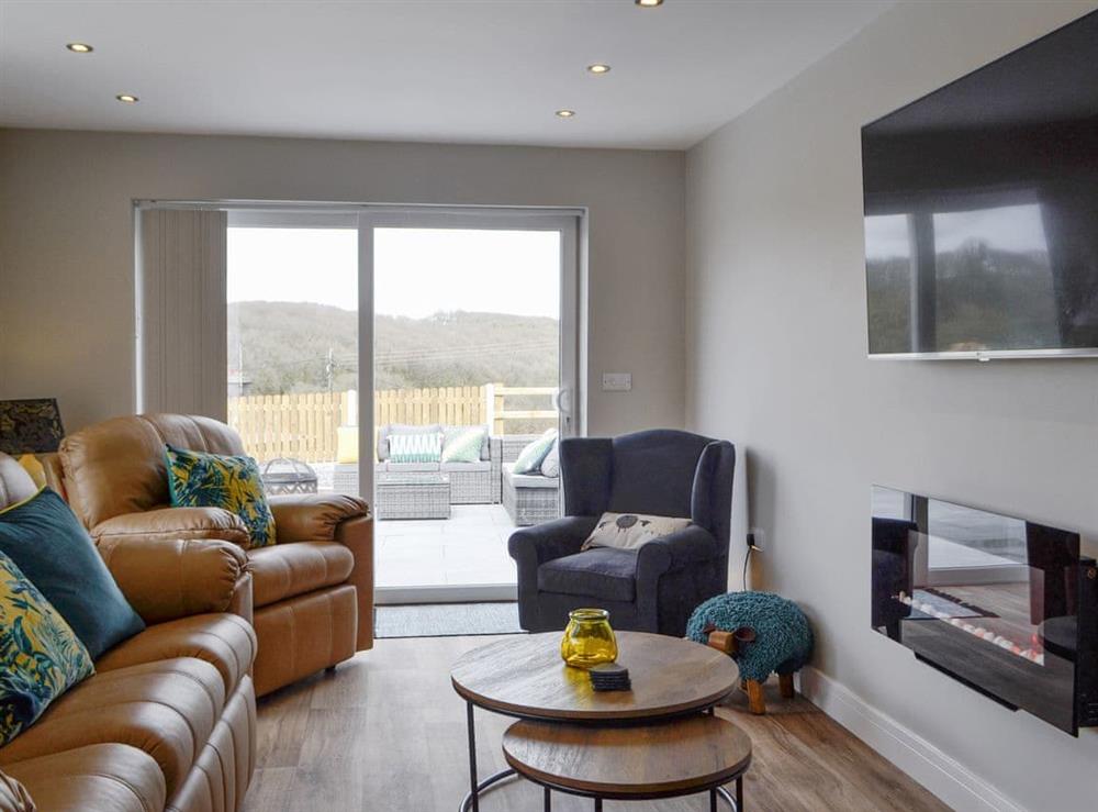 Living room at Haulfryn in Cribyn, near Lampeter, Dyfed