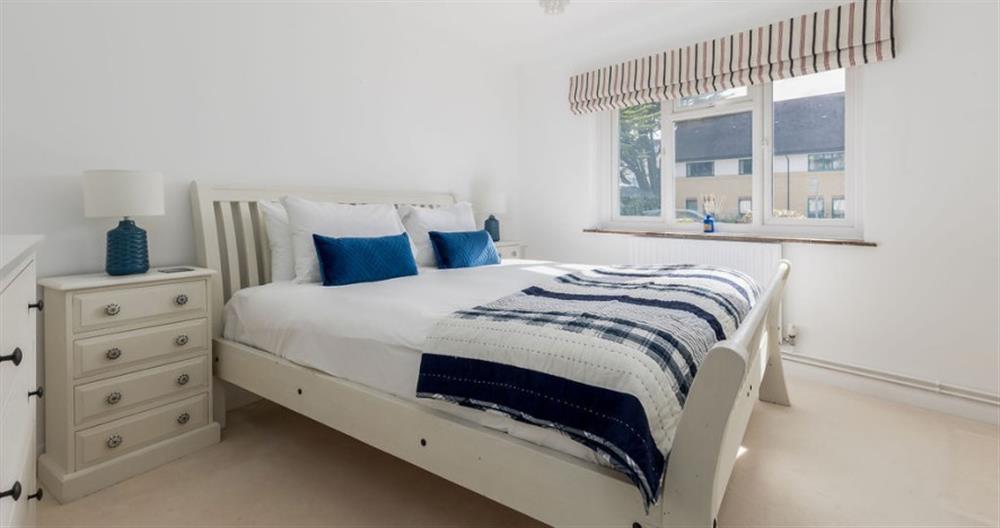This is a bedroom at Haven Court No.2 in Sandbanks