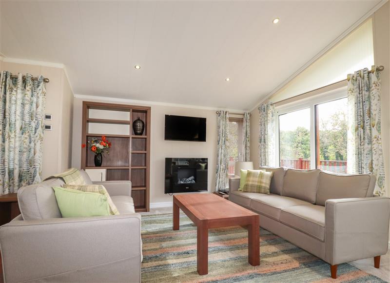 This is the living room at Haven Lodge, Bossiney Bay near Tintagel