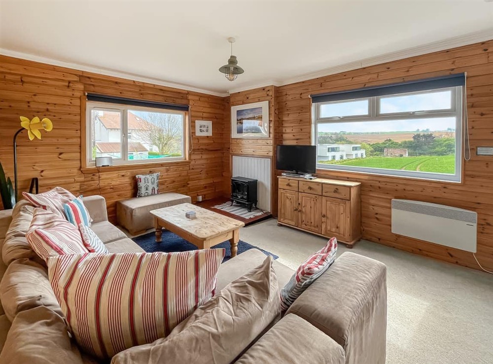 Open plan living space at Haven Lodge in Eyemouth, Berwickshire