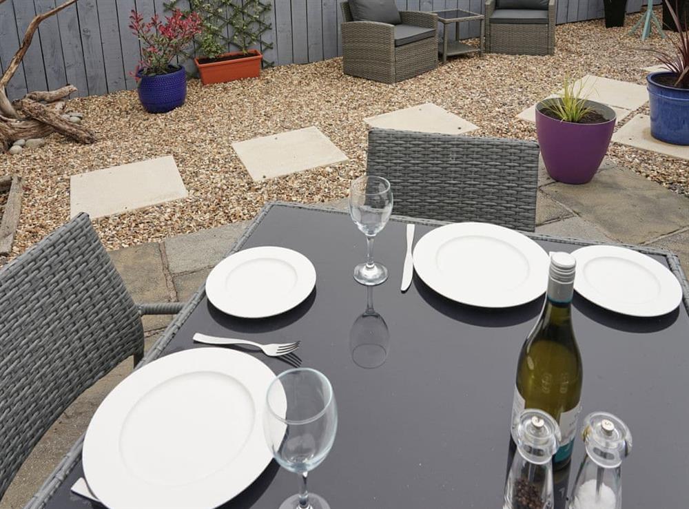 Outdoor area at Haven View in Berwick upon Tweed, Northumberland