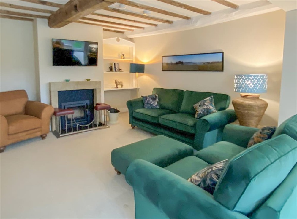 Living room at Hawks House in Harewood, near Leeds, West Yorkshire