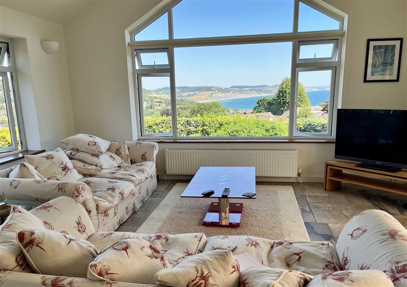 Relax in the living area at Hawksdown, Lyme Regis