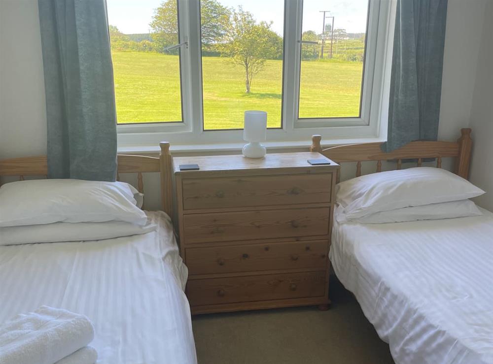 Twin bedroom at Hawthorn Apartment in Woolsery, near Clovelly, Devon