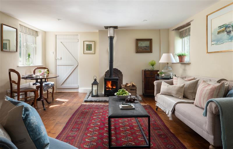This is the living room at Hawthorn Cottage at Collihole, Chagford