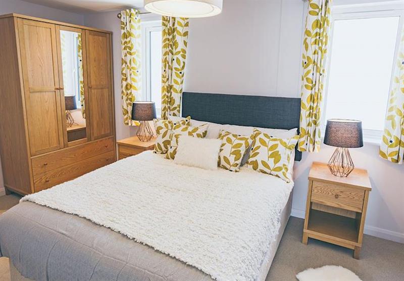 Double bedroom in the Empress Lodge at Hawthorn Glen Lodges in Downham Market, Norfolk
