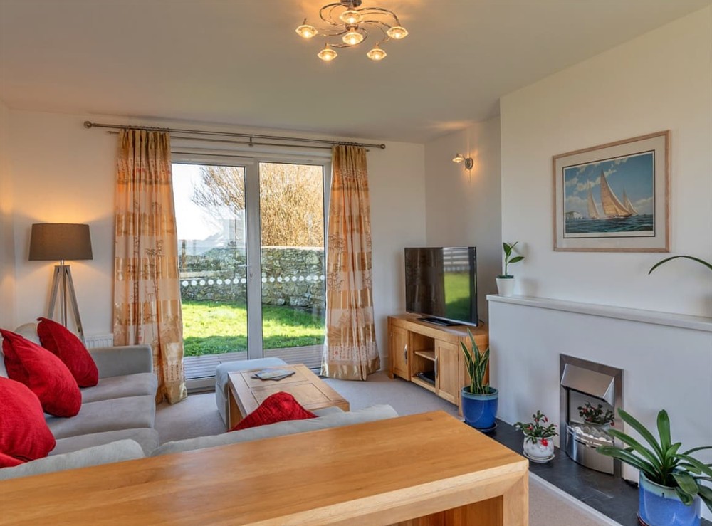 Living area at Hawthorn Lodge in Marazion, Cornwall