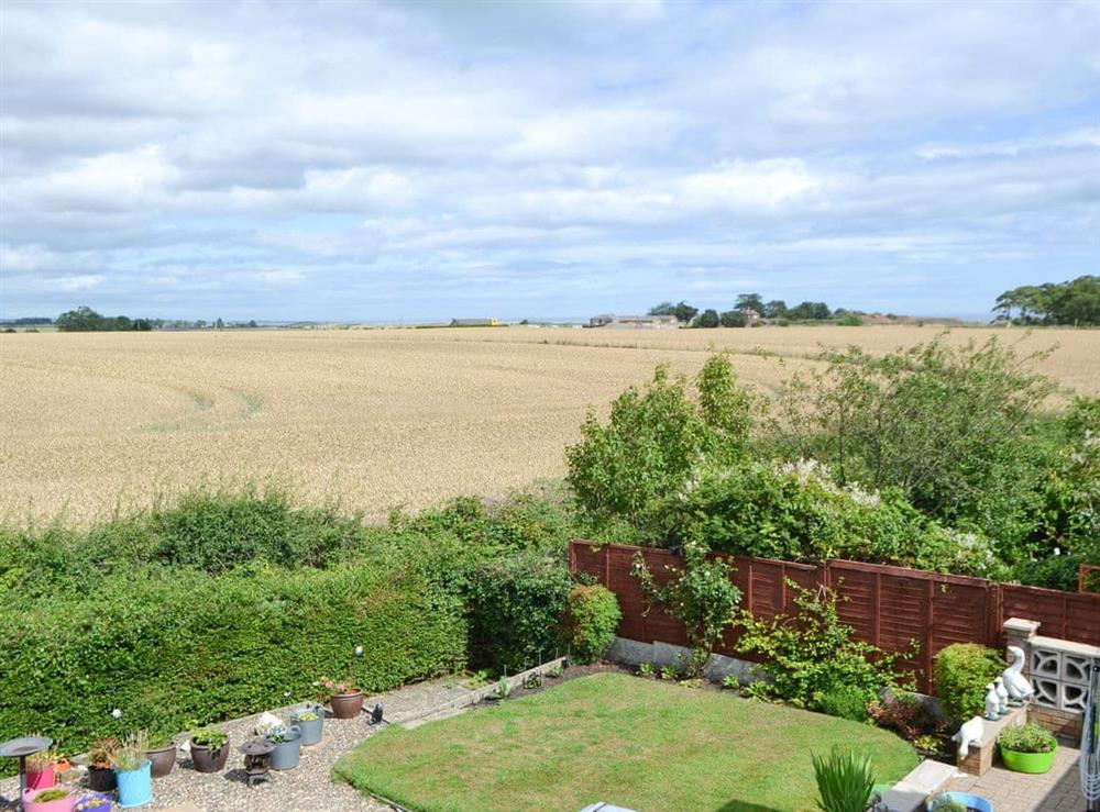 Amazing rural views from the rear of the property at Hawthorne House in Amble, near Warkworth, Northumberland