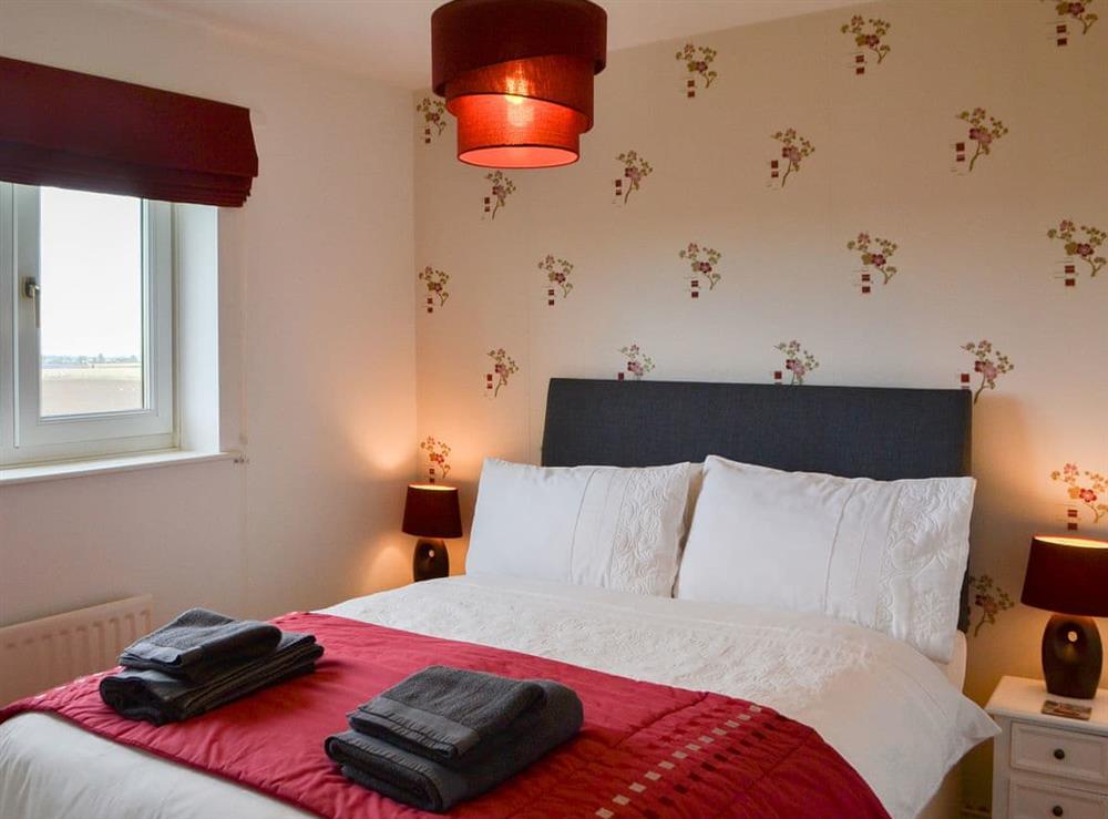 Comfortable double bedroom at Hawthorne House in Amble, near Warkworth, Northumberland