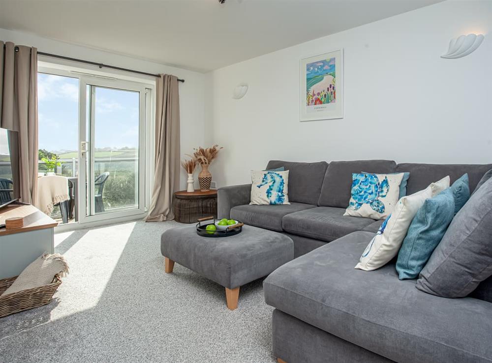 Living room at Hawthorne House in Watergate Bay, Cornwall