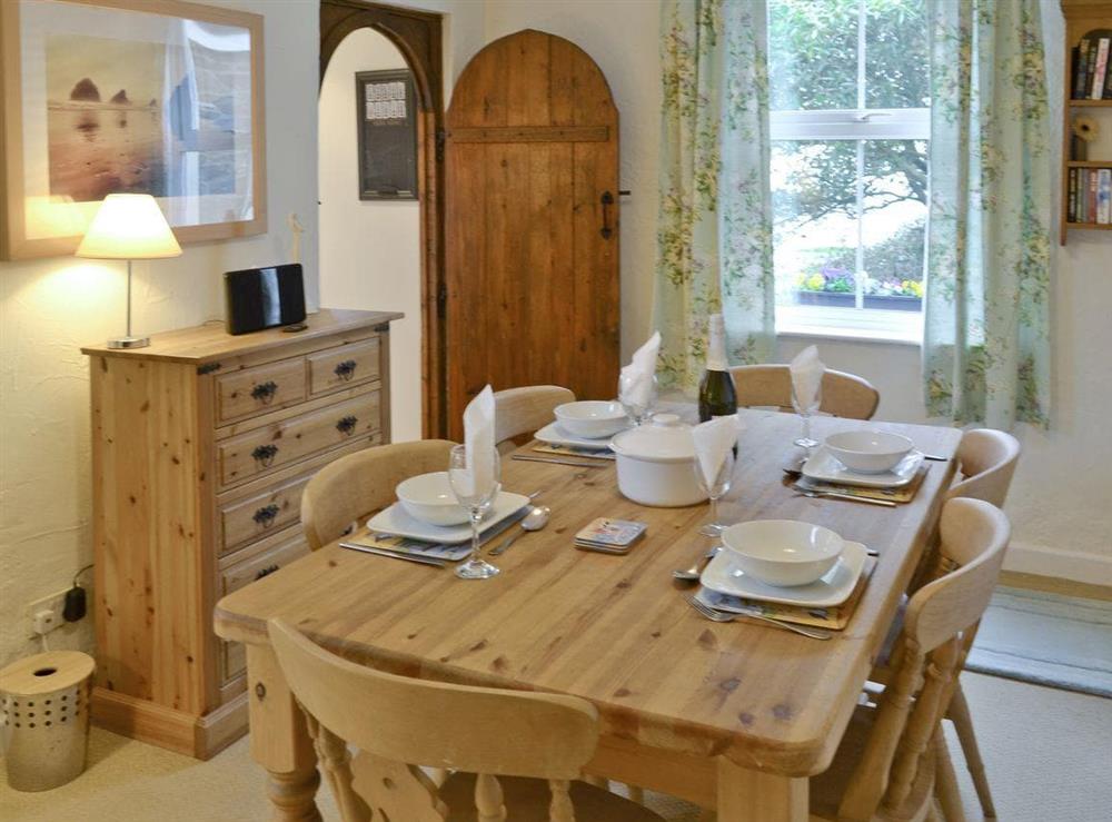 Spacious dining room at Hay Cottage in St Austell, S. Cornwall., Great Britain