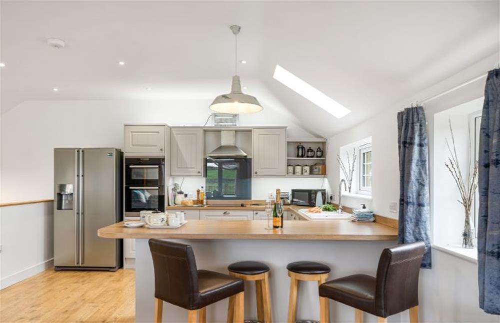 Enjoy your meals from the comfort of the kitchen  at Hayloft at Trevissick Farm, Porthtowan