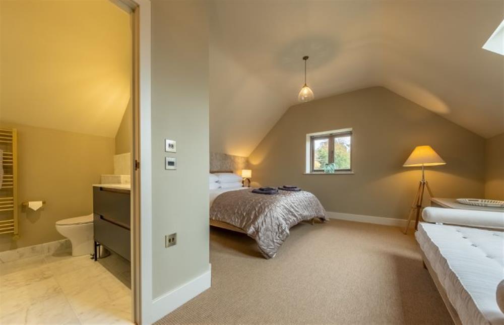 Master bedroom to en-suite shower room at Hayloft, Burnham Market near Kings Lynn