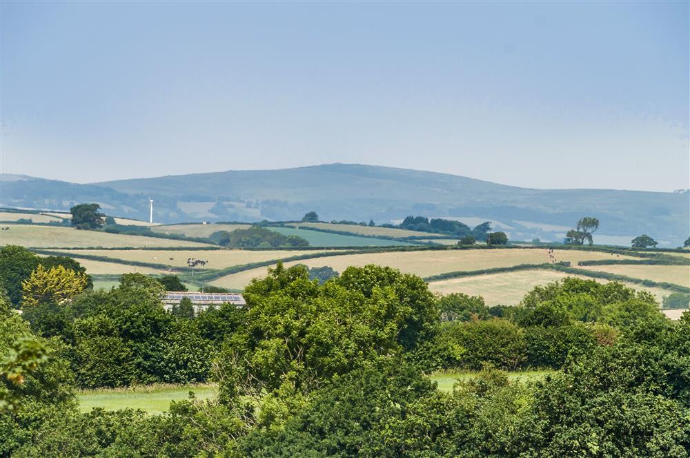 There are stunning views of the Devon countryside all around at Hayloft Cottage, Totnes