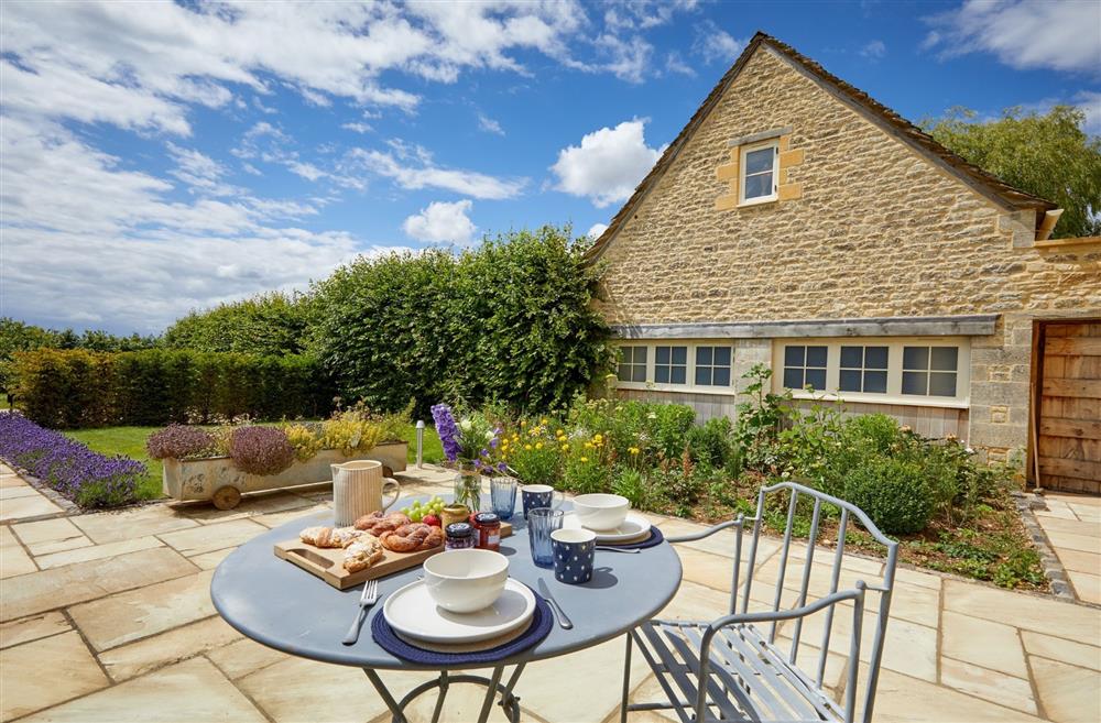 The outdoor dining table