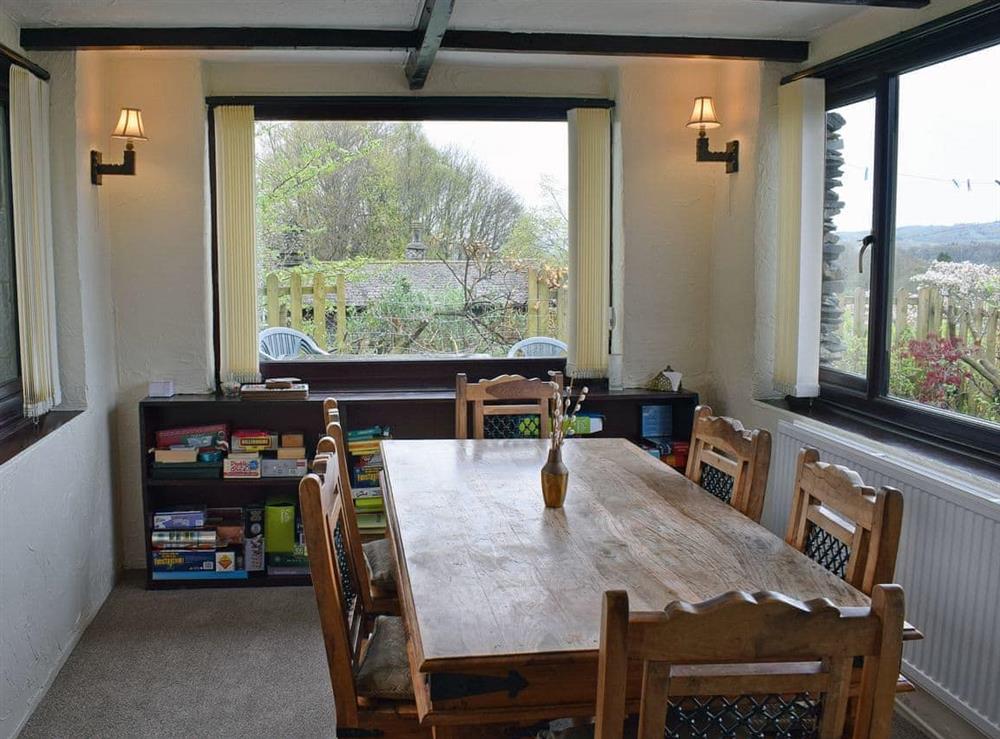 Light and airy dining room with wonderful views at Hayrake in Ambleside, Cumbria