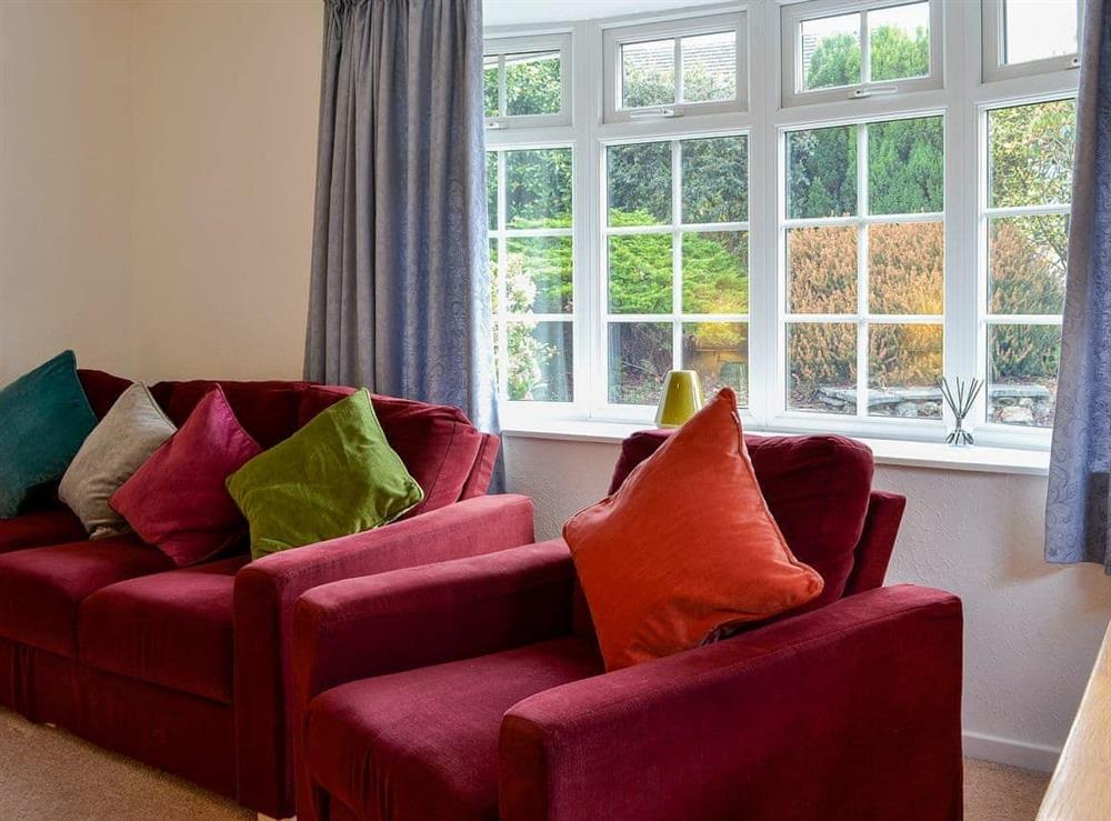 Spacious living area with bay window to the garden at Haystacks  in Keswick, Cumbria