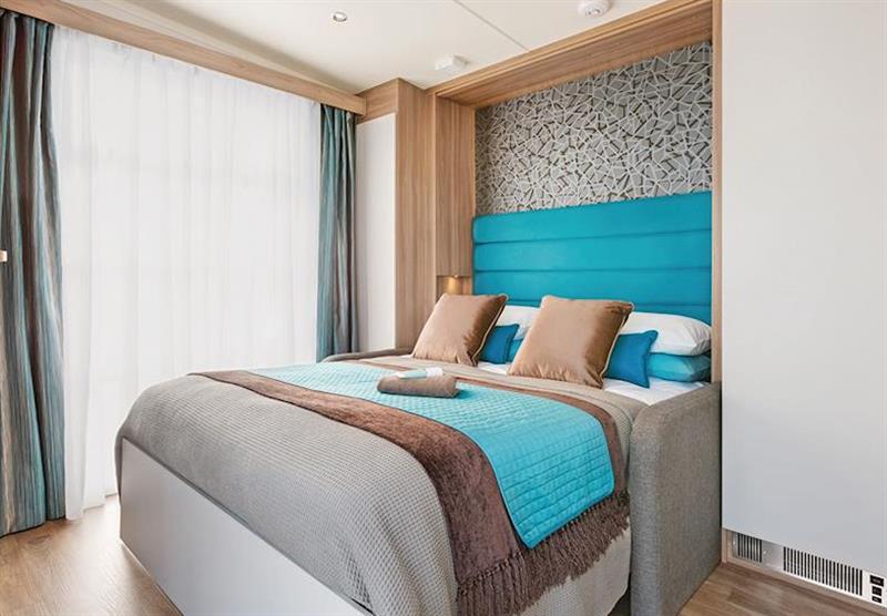 Double bedroom at Lakeview Pod VIP at Haywood Oaks Golf and Country Club in Oxton, Nottinghamshire