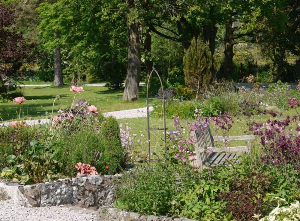 Spacious gardens waiting to be explored at Hazel Grove House in Near Kirkby Lonsdale, Lancashire