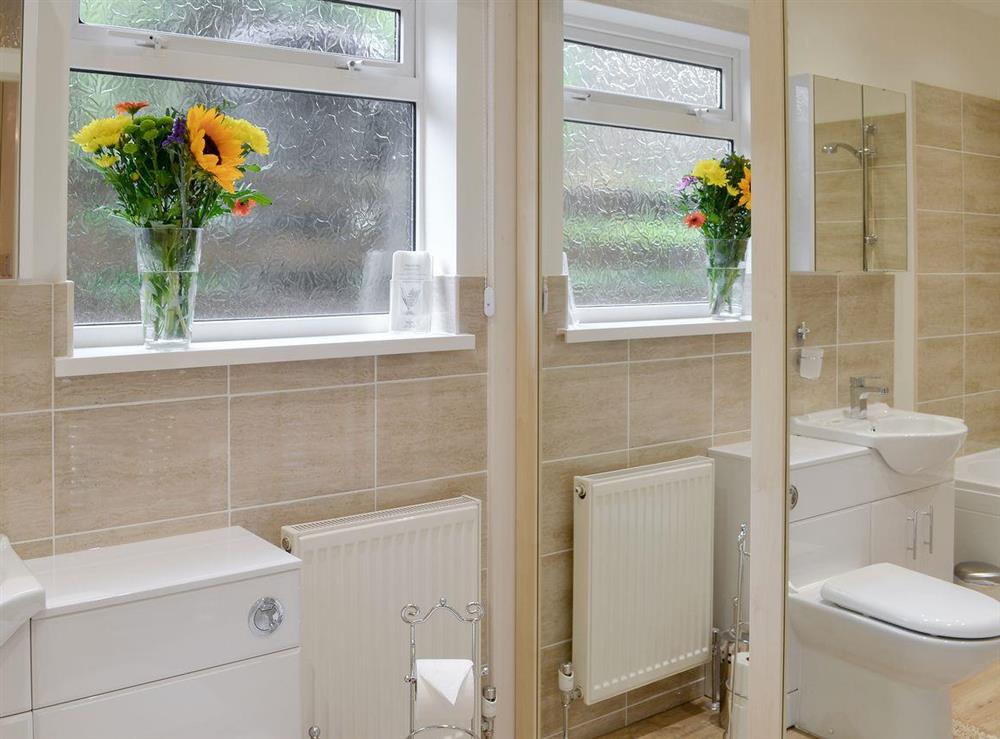 Tiled bathroom at Hazelbank in Hexham, Northumberland
