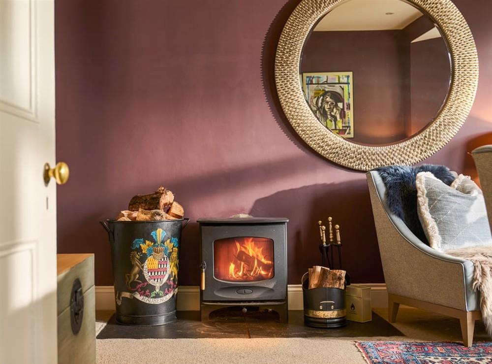 Living room at Hazelbank in St Catherines, near Strachur, Argyll