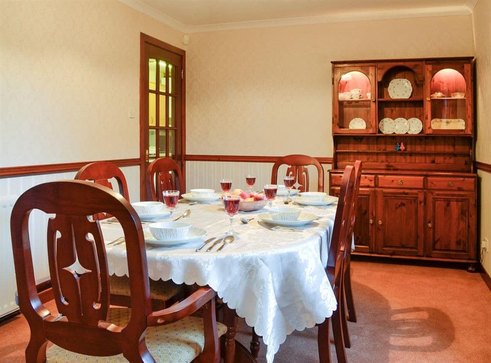 Lovely dining area with traditional furniture at Hazelmere in Rattray, near Blairgowrie, Perthshire