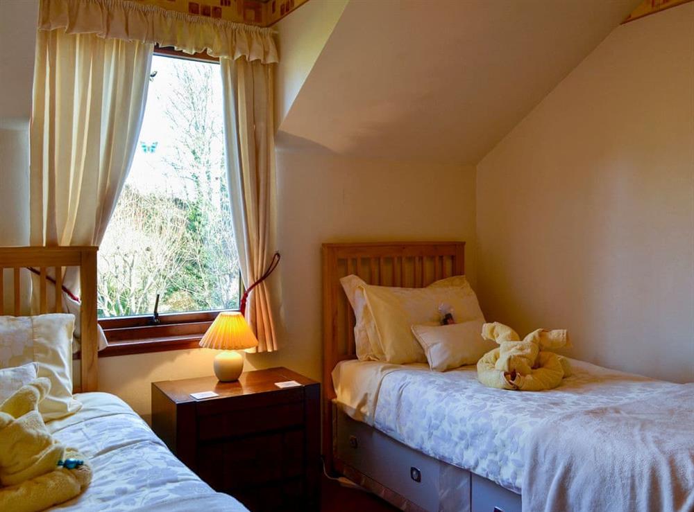 Pretty twin bedroom at Hazelmere in Rattray, near Blairgowrie, Perthshire