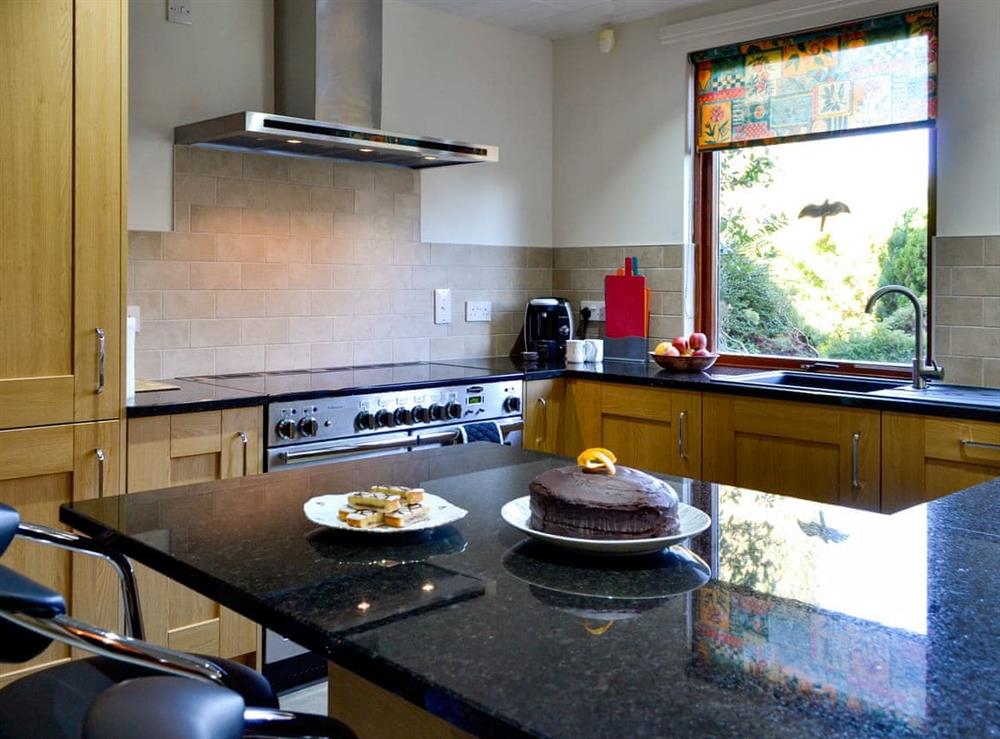 Well-equipped kitchen at Hazelmere in Rattray, near Blairgowrie, Perthshire