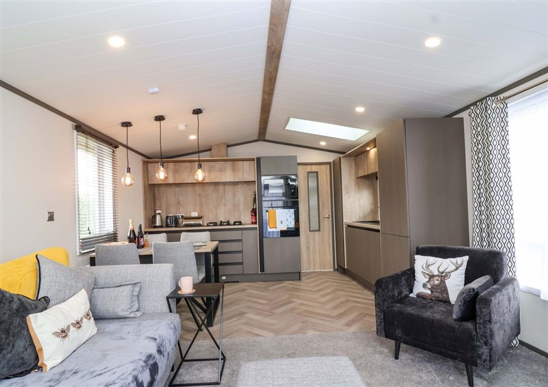 Relax in the living area at Hazelnut Lodge, Chipping Norton