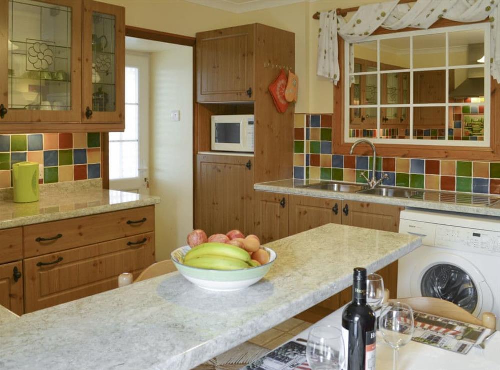 Well-equipped fitted kitchen at Hazels Cottage in Tangy, near Campbeltown, Argyll and Bute, Scotland
