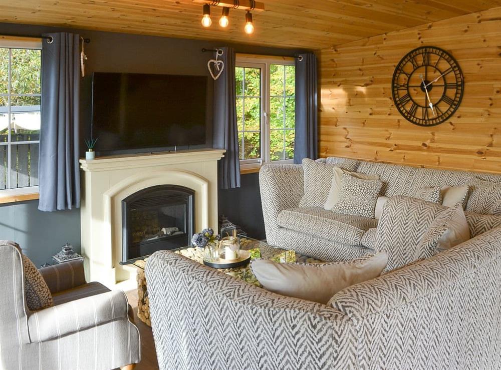 Living area at Hazon Burn Lodges- Hazon Burn Luxury Lodge in Swarland, near Warkworth, Northumberland