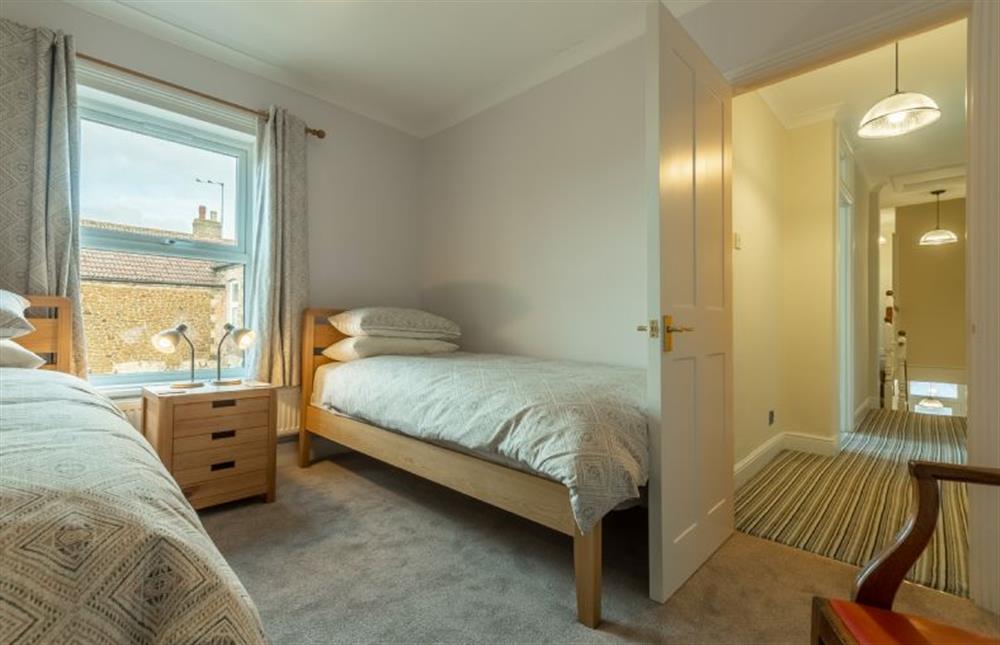 First Floor: Bedroom three with 3ft twin beds at Heacham Hidey Hole, Heacham near Kings Lynn