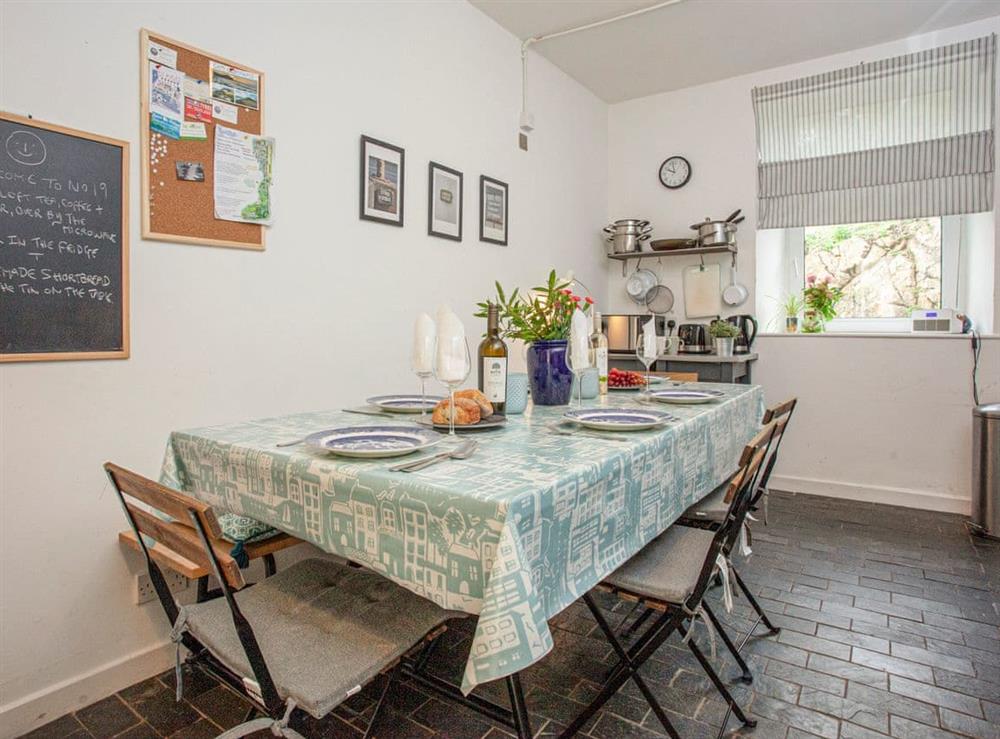 Kitchen/diner at Headland Cottages in Coverack, Cornwall