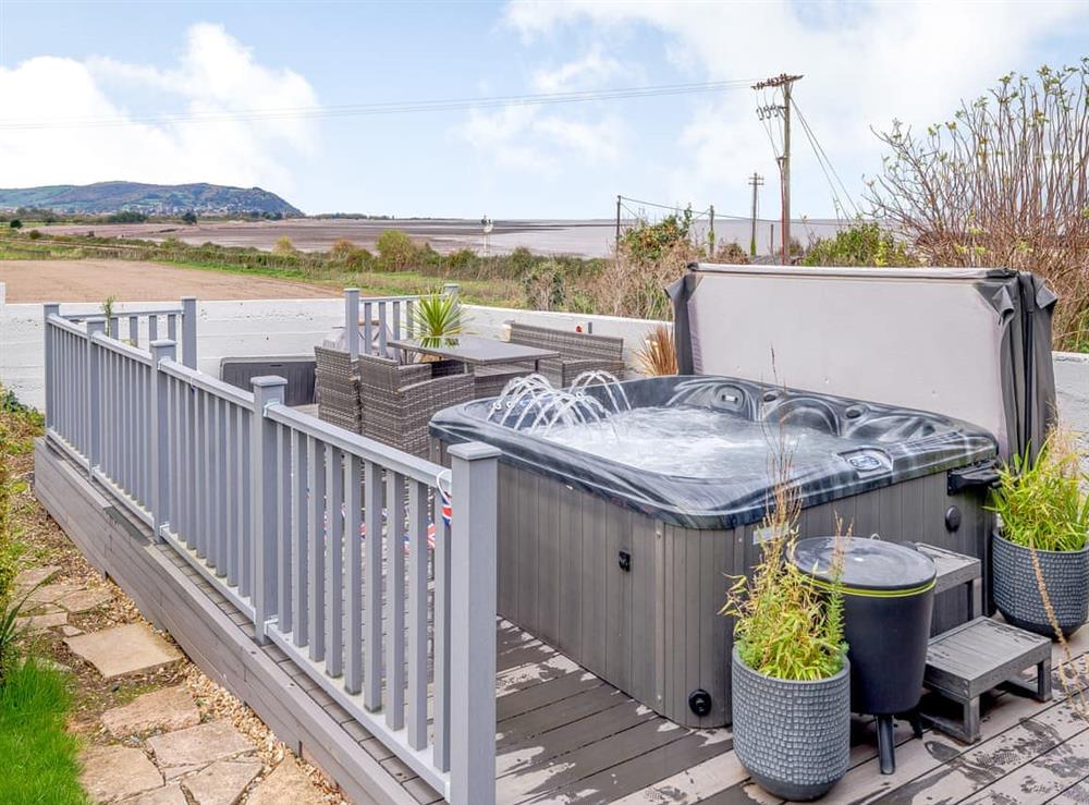 Hot tub at Headland Heights in Blue Anchor, near Minehead, Somerset