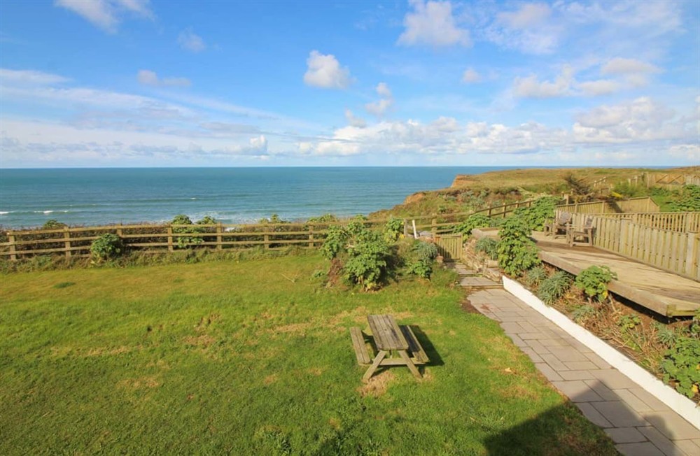 Outdoor area at Headland Studio in Bude, Cornwall
