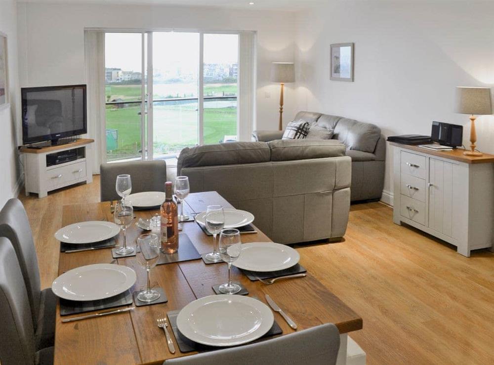 Open plan living/dining room/kitchen at Headland View in Newquay, Cornwall