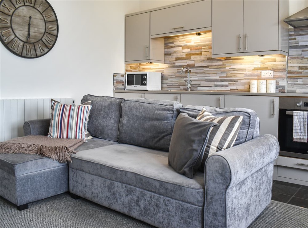 Open plan living space at Headland View in Scarborough, North Yorkshire