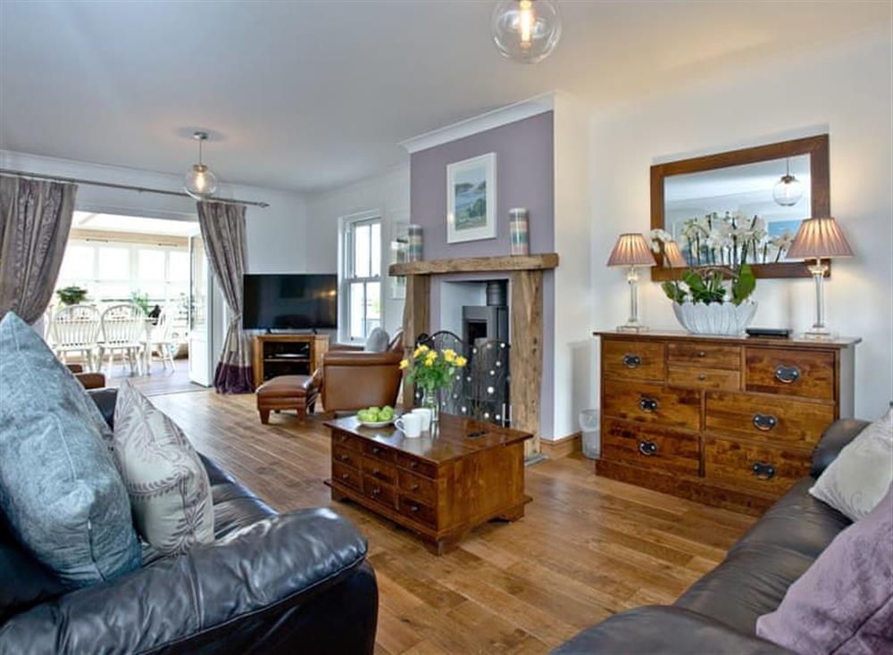 Living room at Headland Views in Newquay, North Cornwall