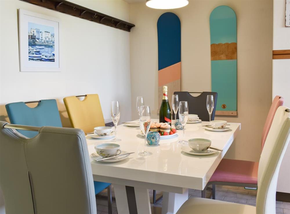 Dining Area at Headlands Cottage in Coverack, Cornwall