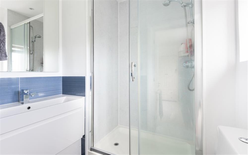 En suite shower room  at Headlands in Noss Mayo