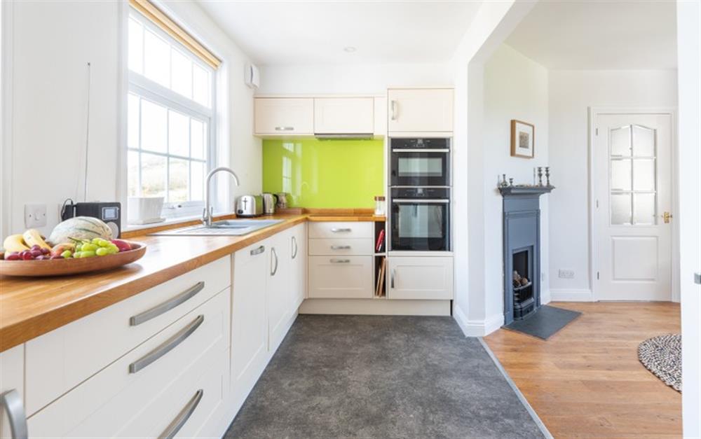 The modern and spacious kitchen at Headlands in Noss Mayo