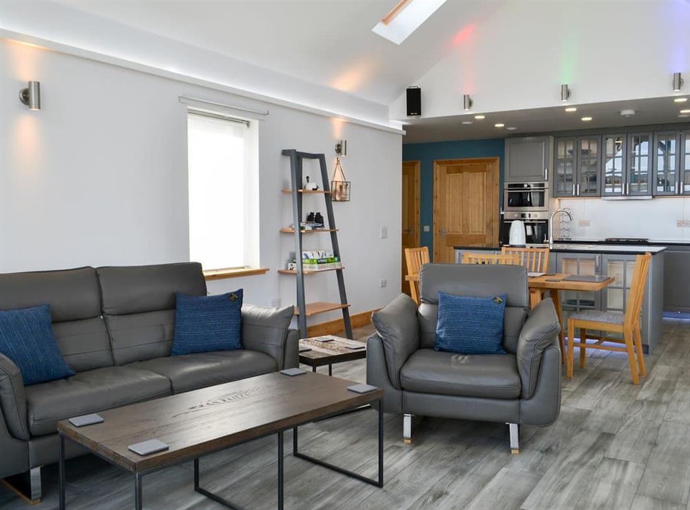 Light and airy open plan living space at Healair in Aird, near Stornoway, Isle Of Lewis