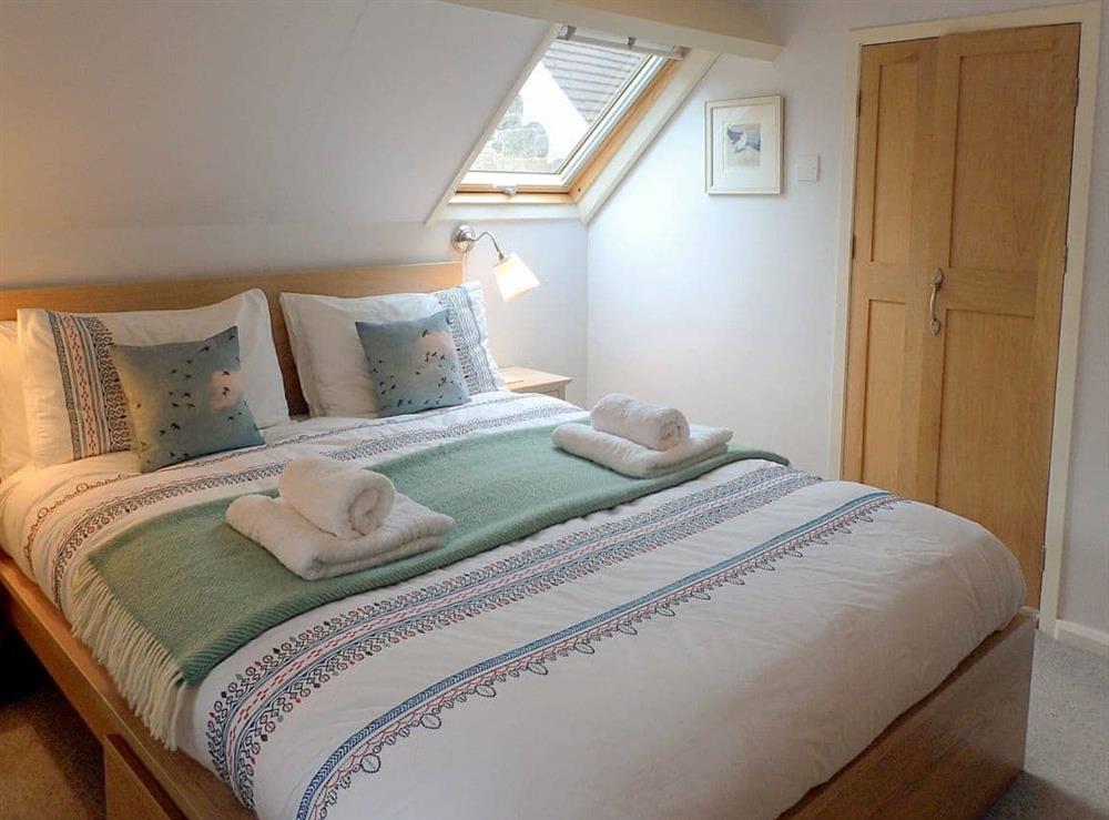 Comfortable double bedroom at Heale Cottage in Littleham, near Bideford, Devon