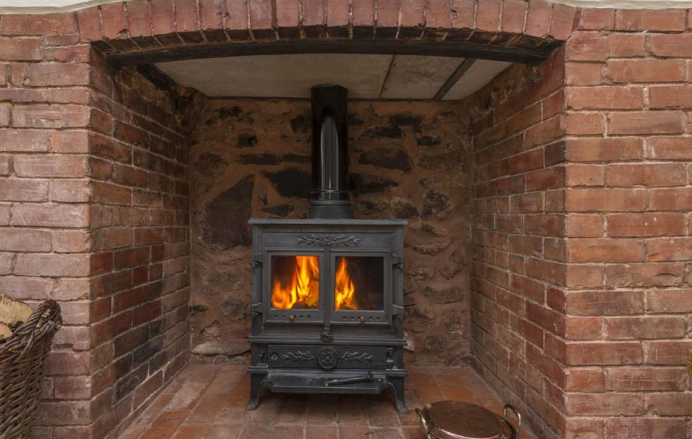 Wood burning stove in the sitting room