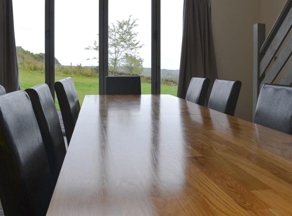 Spacious dining area looking out over panoramic views at Heartwell Cottage in Wolsingham, near Stanhope, County DurhamCounty Durham, England
