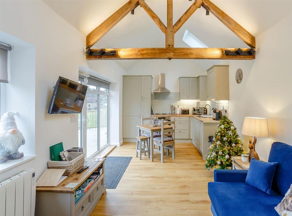 Open plan living space at Heath Barn in Suckley, Herefordshire